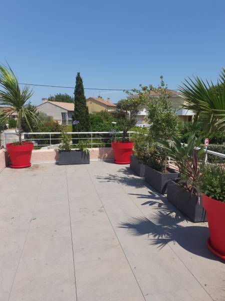 Vue d'ensemble suite à l'aménagement de la terrasse