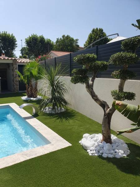 Aménagement extérieur style tropical